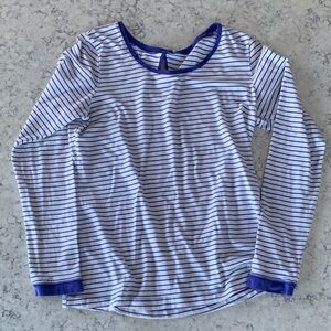 PFG Purple Striped Long Sleeve Women's Top
